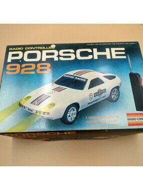 Vintage Martini Racing Porsche 928 Radio Controlled Car Yellow Box & Controller